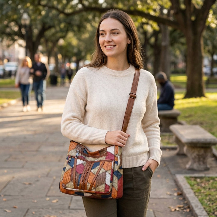 Elsie™ – Patchwork Crossbody Skulderveske