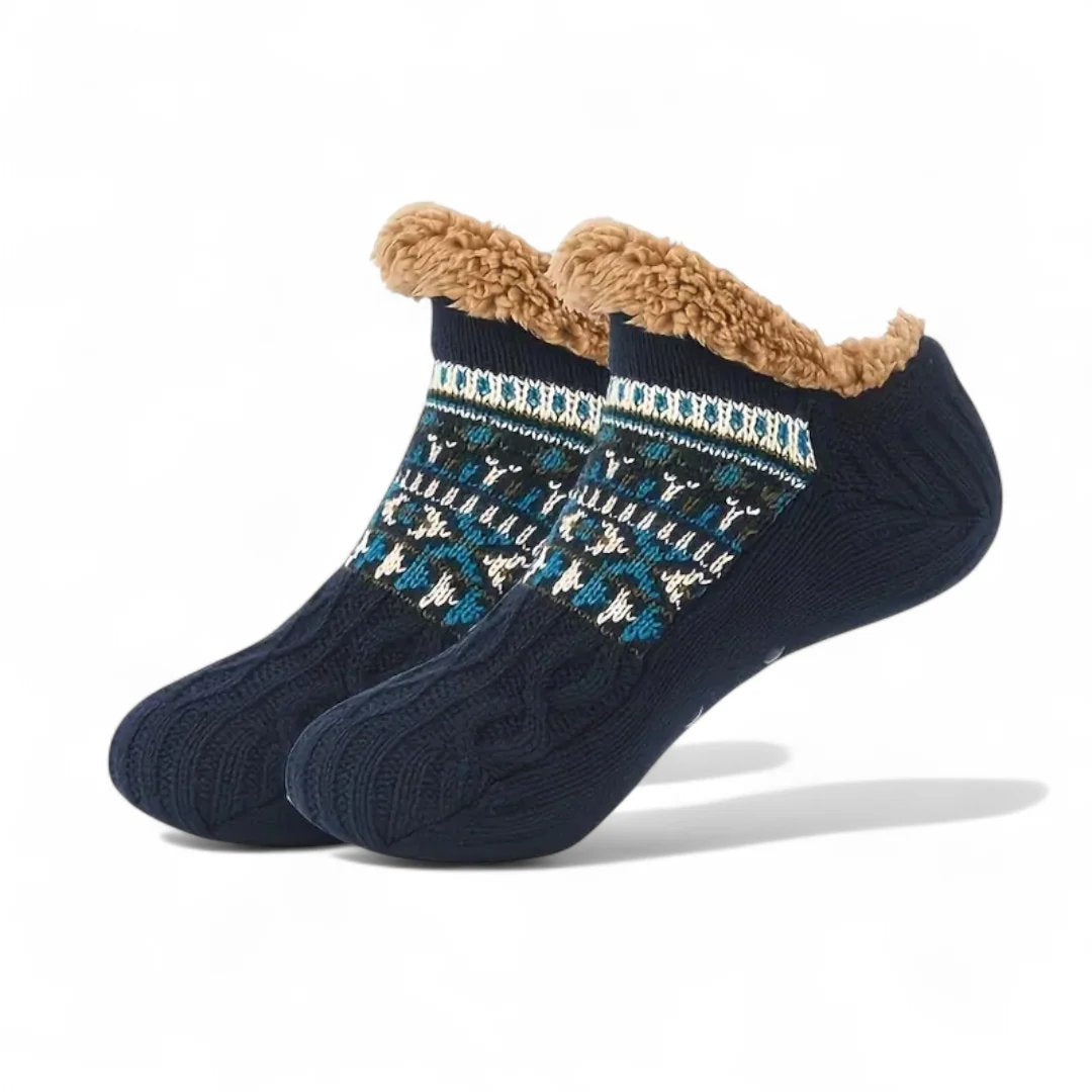 CozySocks™ – Nordisk Strikk Anti-Sklisokk med Fleeceforing
