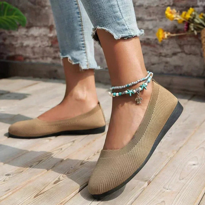 Tuva™ – | Strikkede Slip-On Komfort Ballettsko