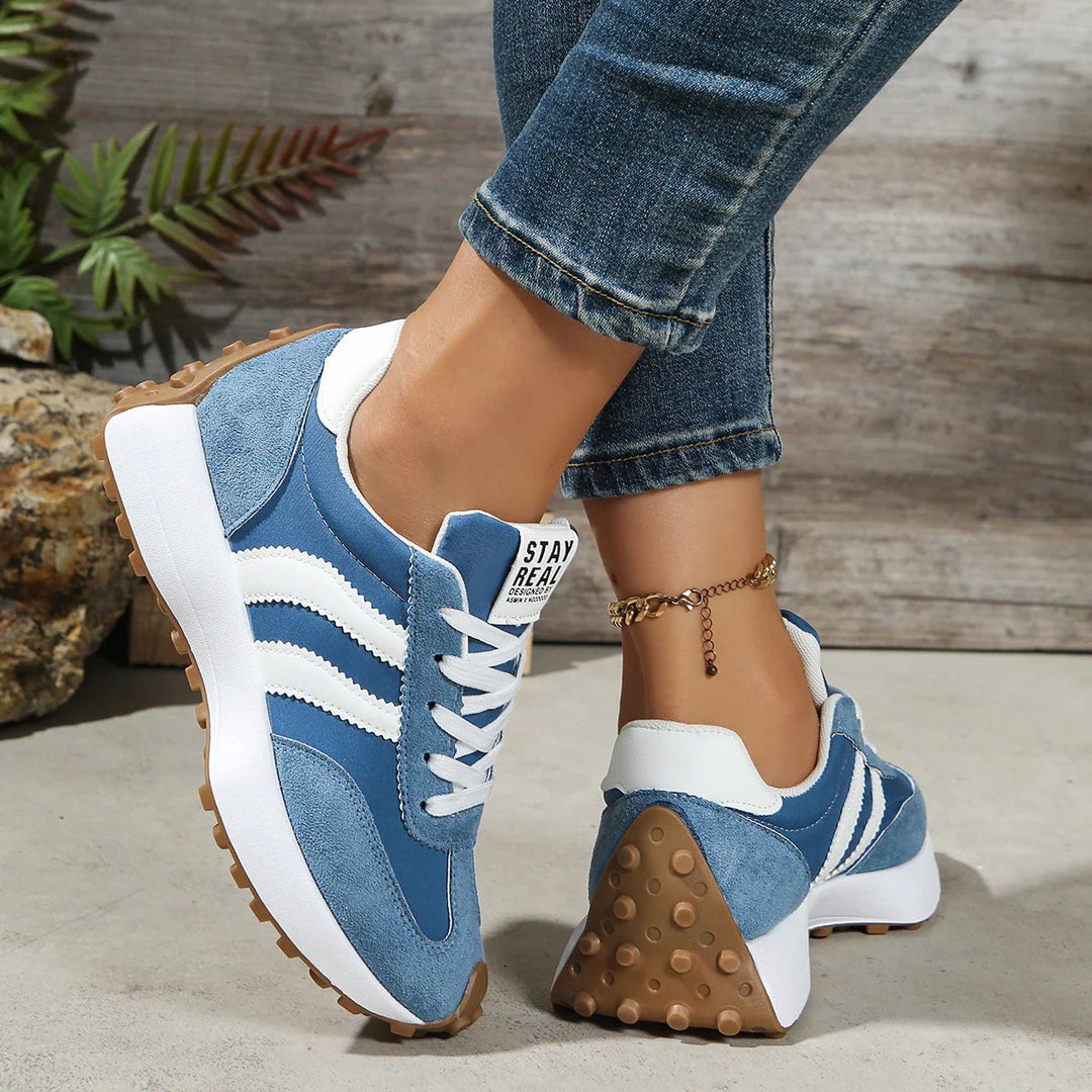 Emma™ – Snørebånd Striped Platform Sneakers