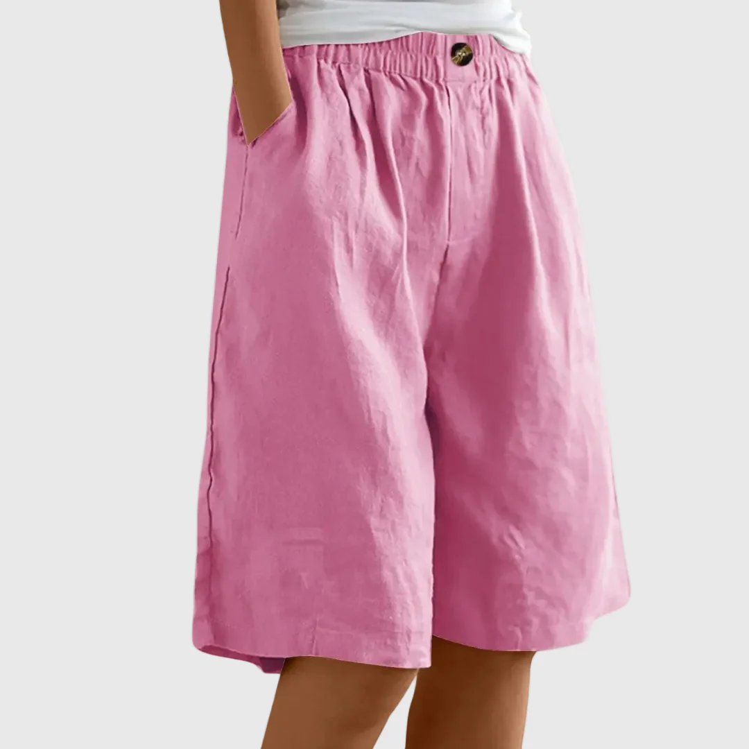 Kaisa™ – Vidbente shorts med elastisk liv.