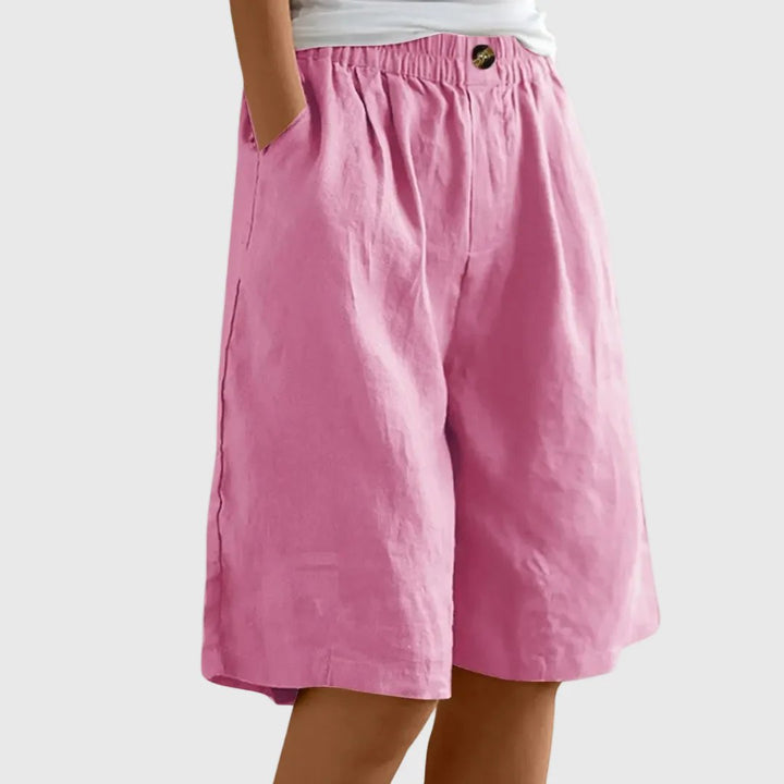 Kaisa™ – Vidbente shorts med elastisk liv.
