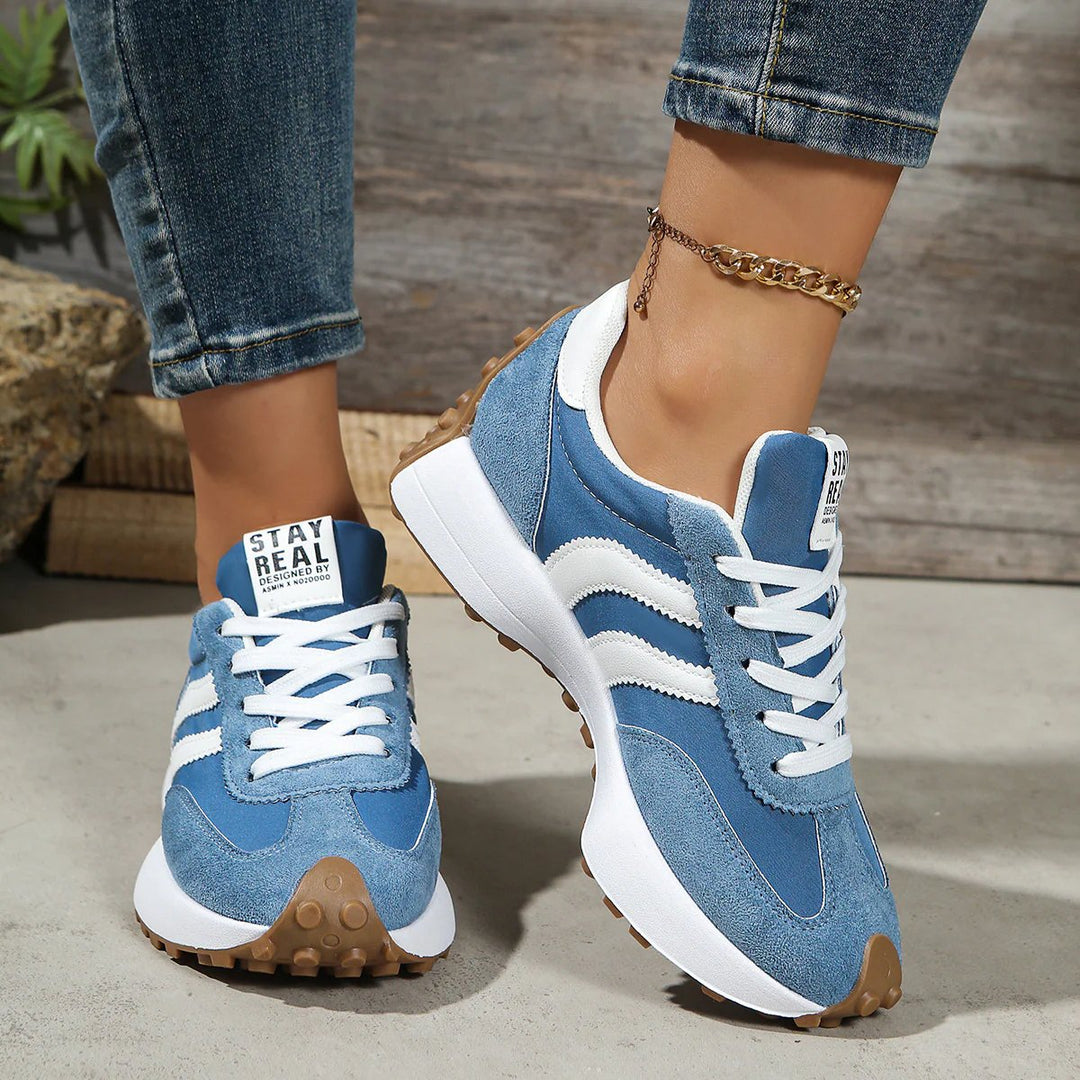 Emma™ – Snørebånd Striped Platform Sneakers