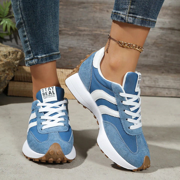 Emma™ – Snørebånd Striped Platform Sneakers