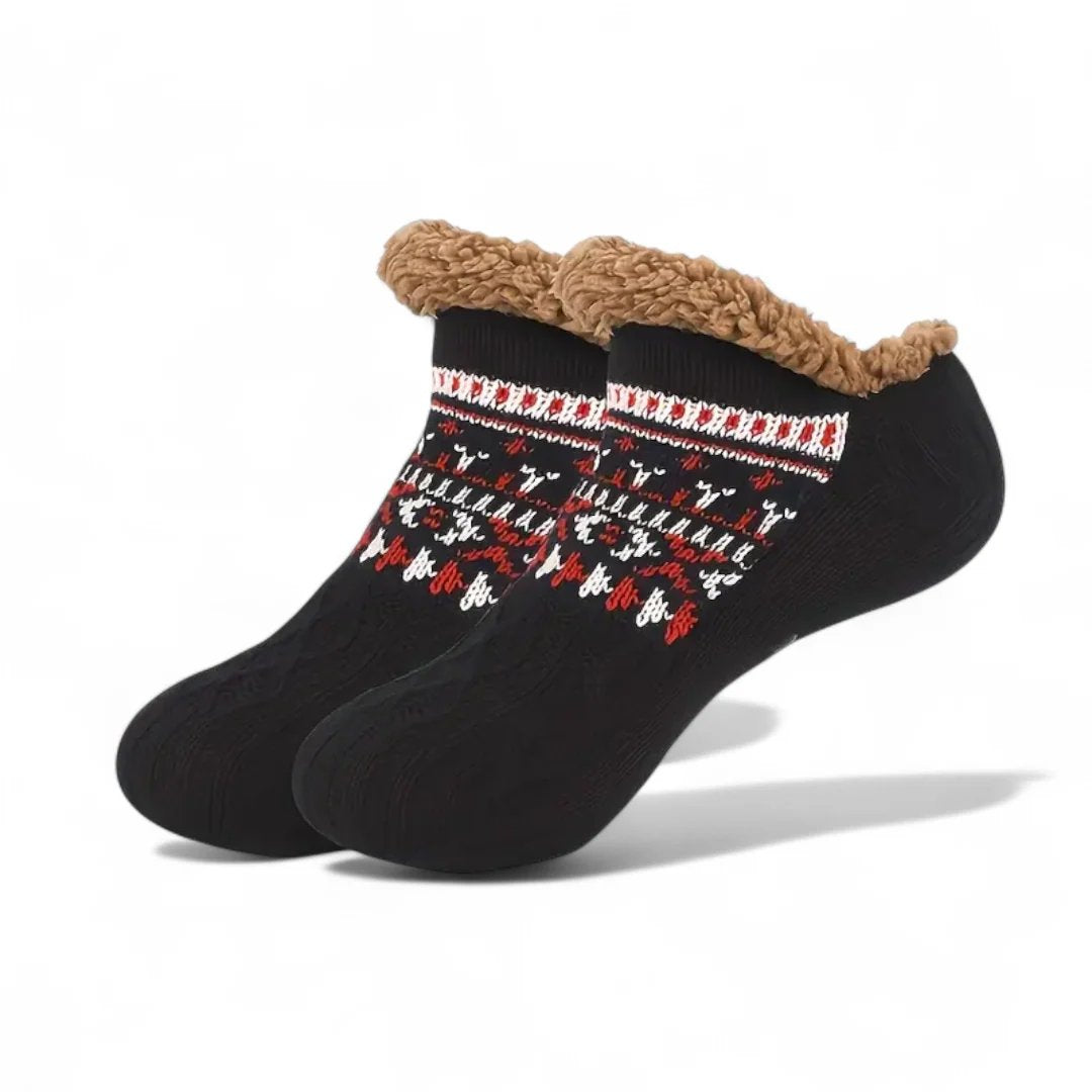 CozySocks™ – Nordisk Strikk Anti-Sklisokk med Fleeceforing