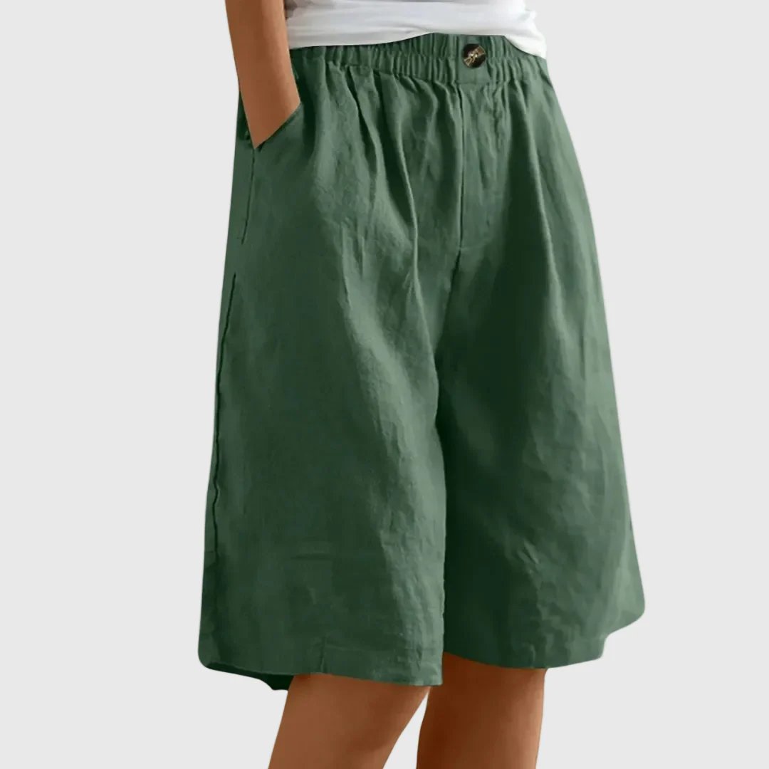Kaisa™ – Vidbente shorts med elastisk liv.