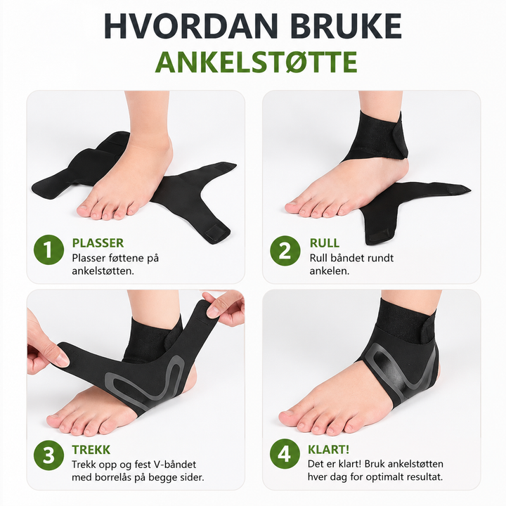 FootRelief™ – Justerbart Kompresjonsankelstøttebandasje