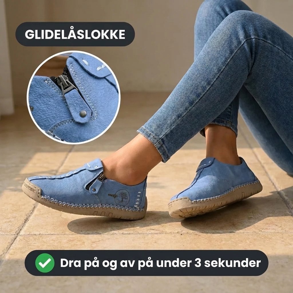 WideStep™ – Håndsydde Komfort Loafers med Sideslipp