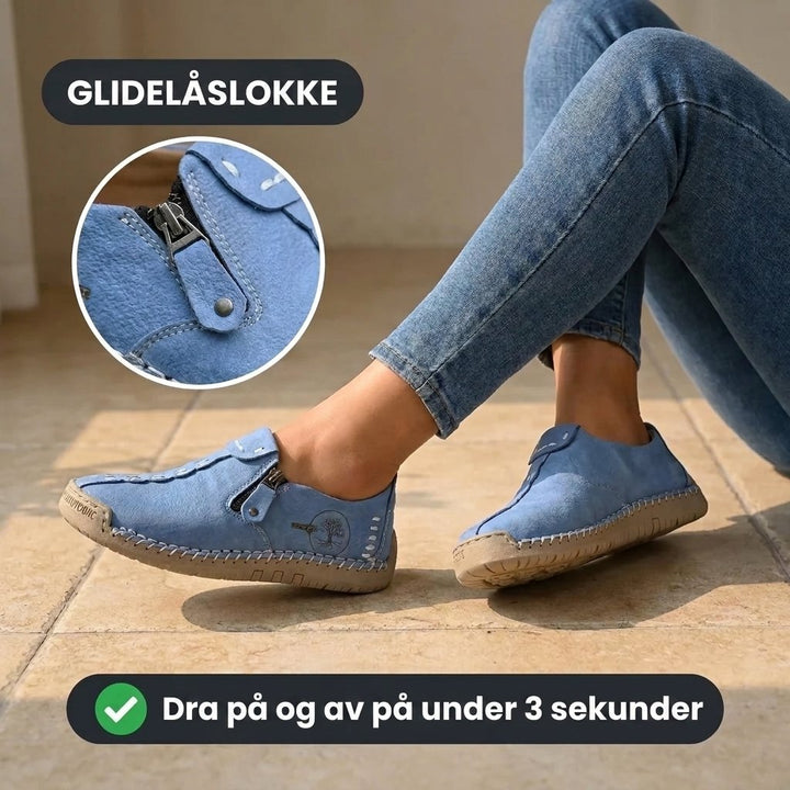 WideStep™ – Håndsydde Komfort Loafers med Sideslipp