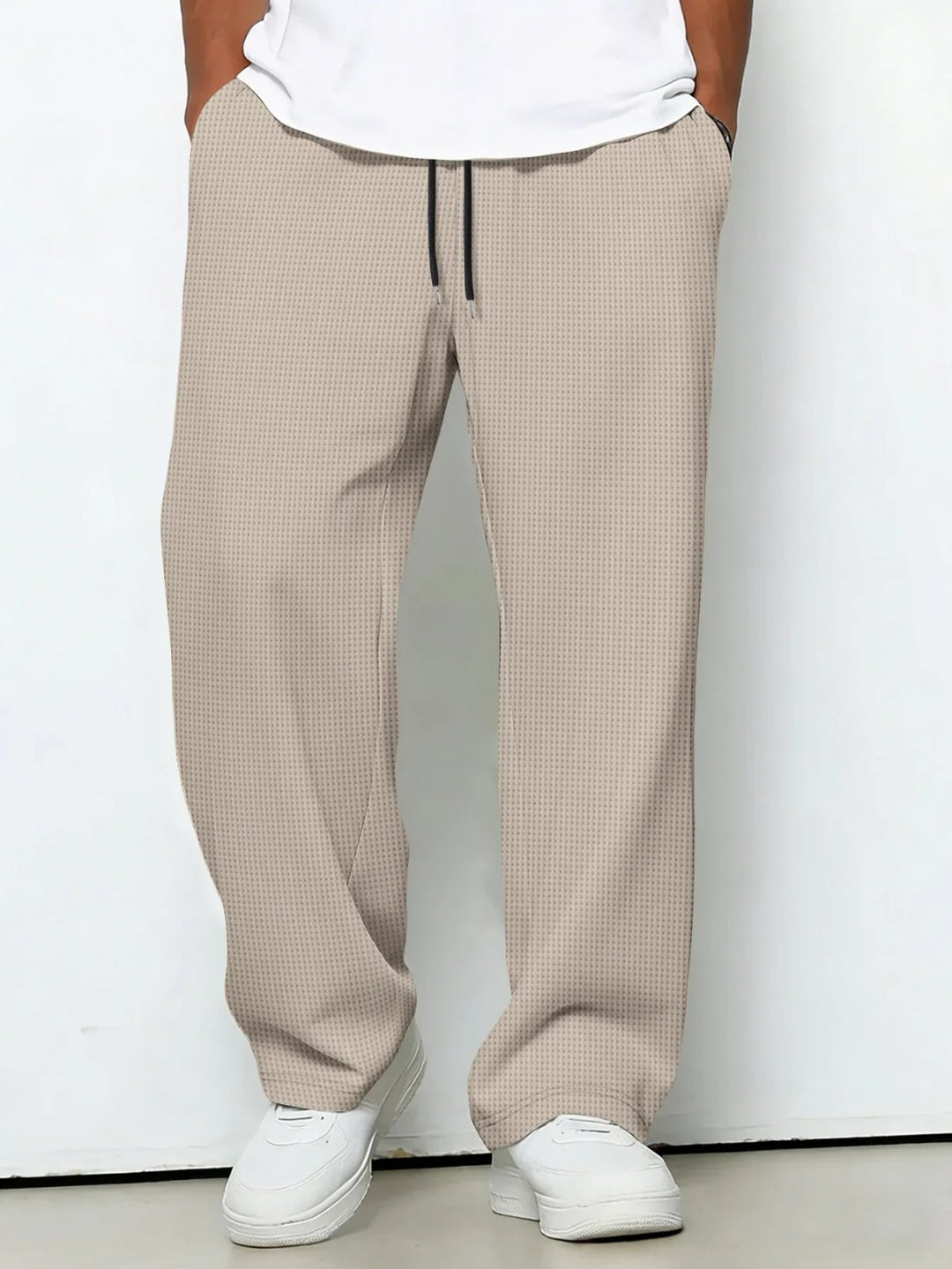 Mathias™ – Drawstring Waffle Knit Avslappede Joggebukser
