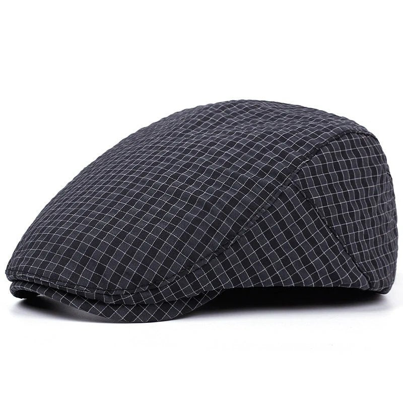 Peder™ – Lettvekts Flat Cap med Rutenettmønster