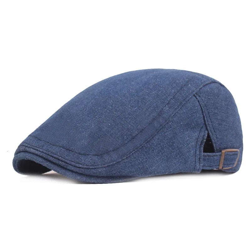 Victor™ – Justerbar Flat Cap med Messing Spenne