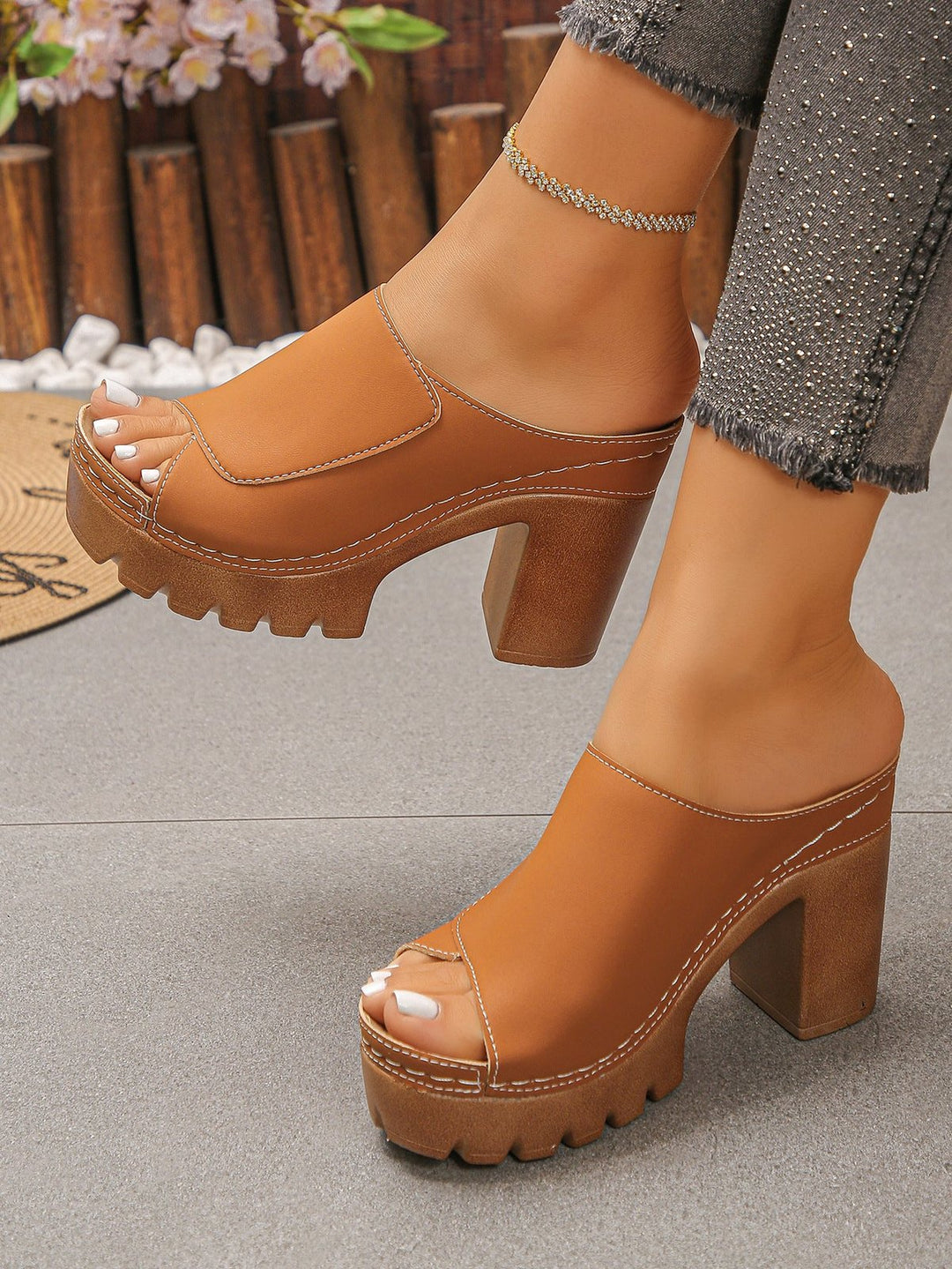 Alva™ – Ortopediske Peep Toe Platå Hæl Sandaler