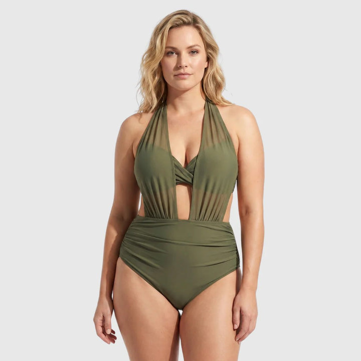 Tove™ – Halter V-hals Kuttet Ettstykk Badeantrekk