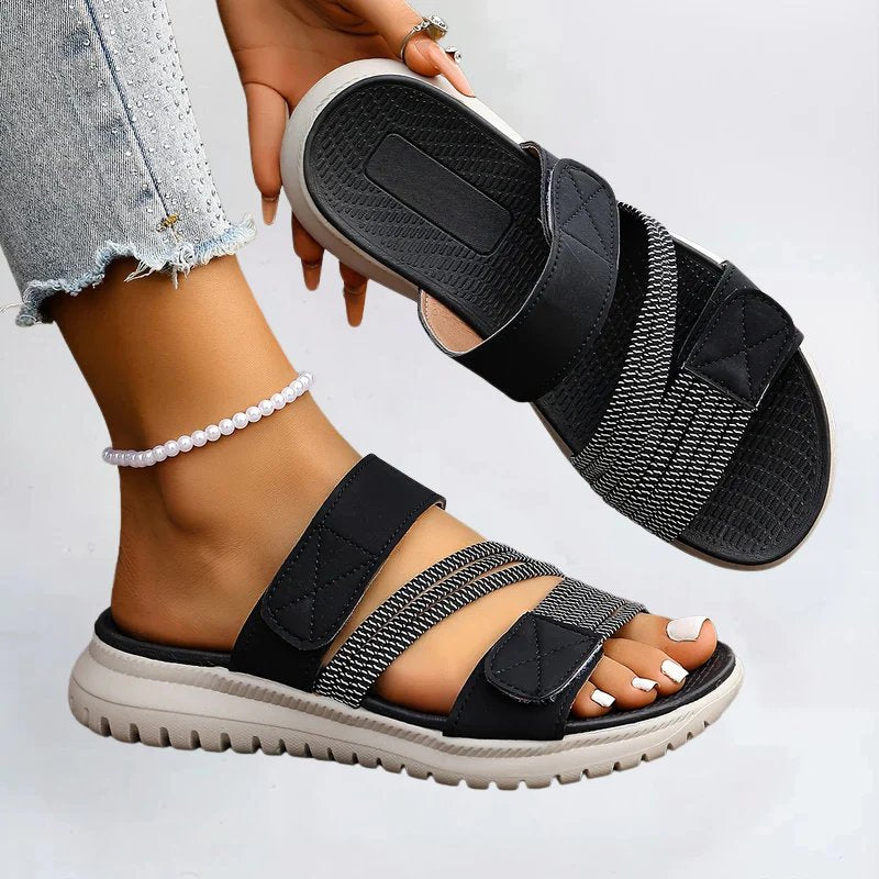 Dorte™ – Ortopediske Mesh Panel Borrelås Sandaler