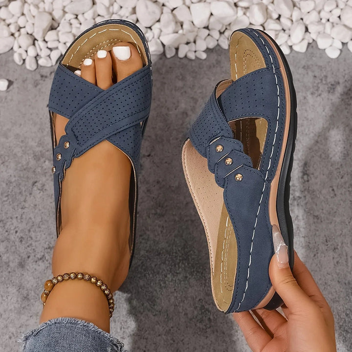 Fiona™ – Ortopediske polstrede kile-sandaler