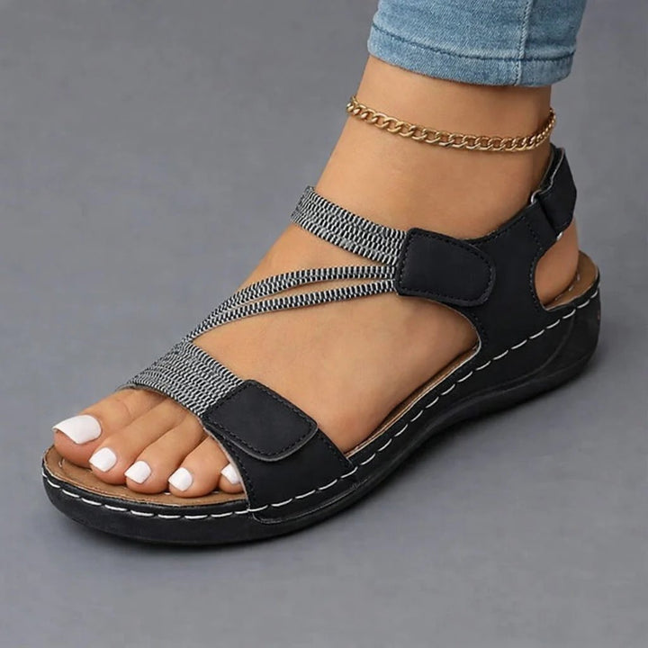 Nina™ – Ortopediske komfort kile-sandaler