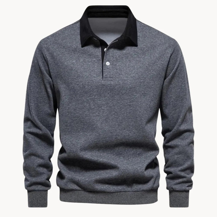 Theodor™ – Poloskjorte med kontrastkrage og knapper