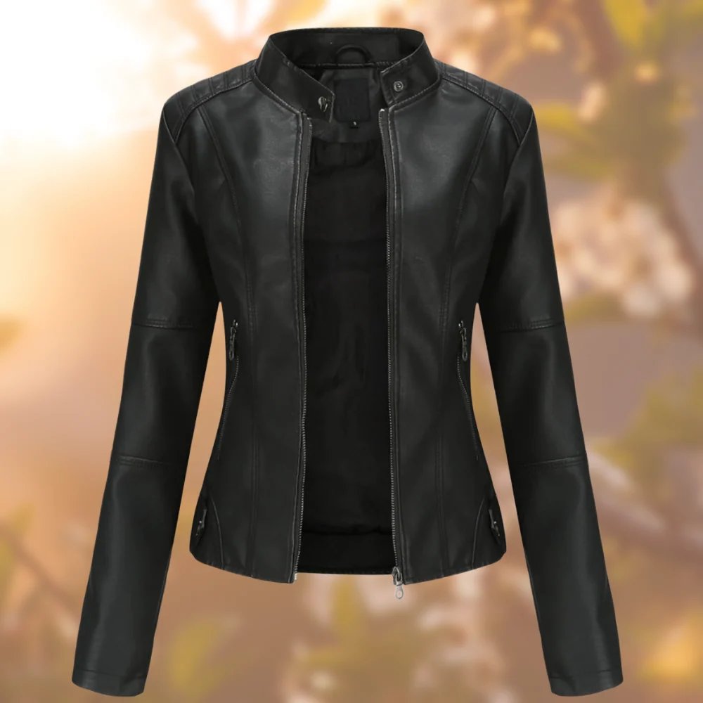 Karina™ – Luksuriøs Zip-Up Moto Jakke