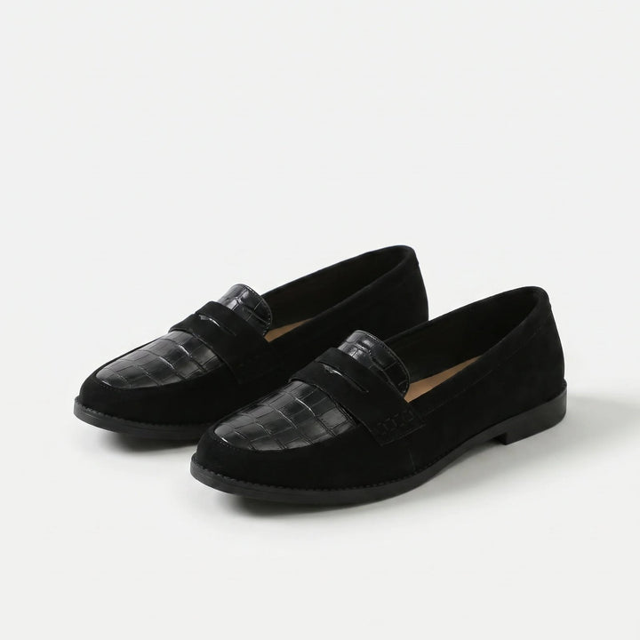 Ida™ – Krokodilleprget Slip On Loafers