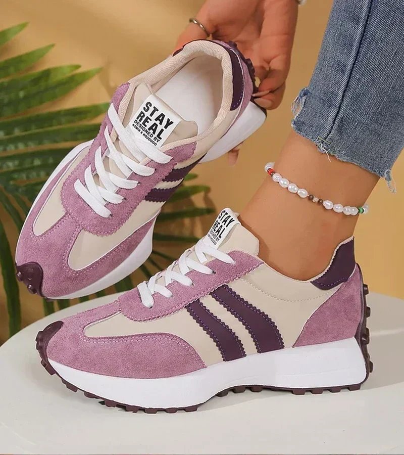 Janne™ – Polstret Snørebånd Retro Sneakers
