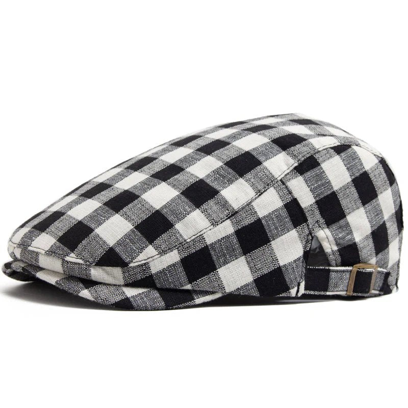 Birk™ – Justerbar Vichy Rutet Flat Cap