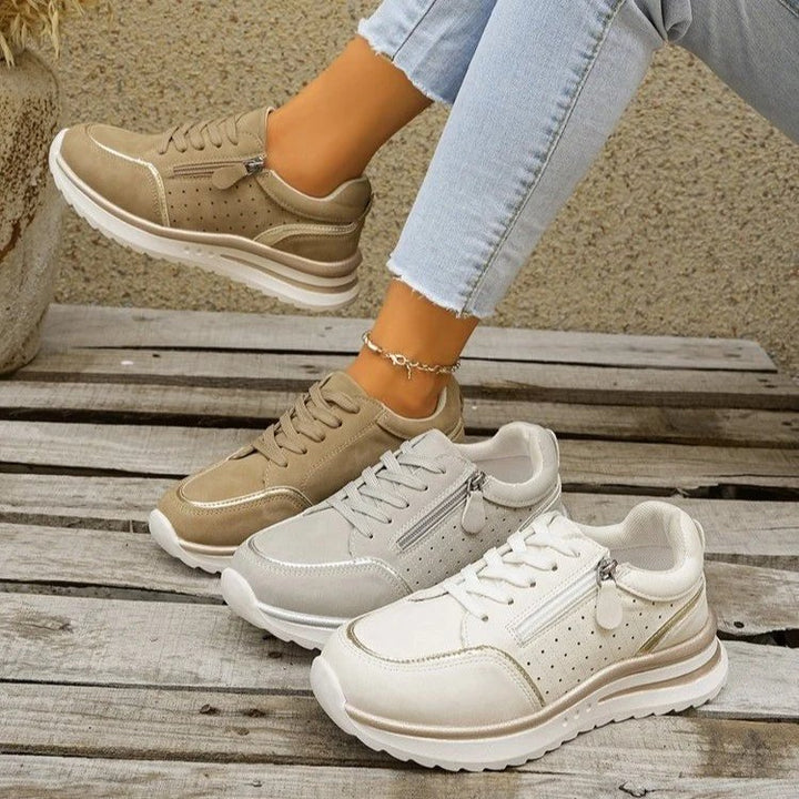 Renate™ – Kiropraktiske Side-glidelås Plattformsneakers