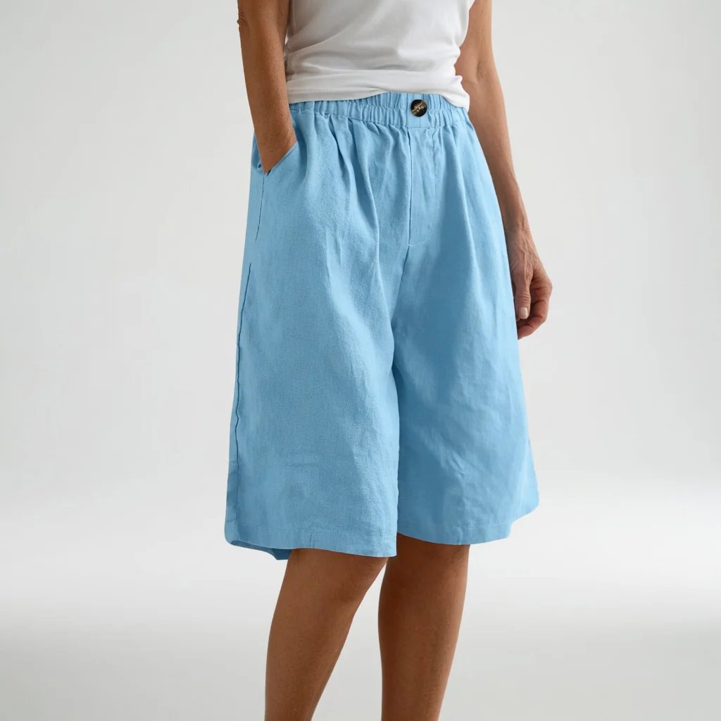 Trine™ – Vidbenet elastisk liv sommershorts