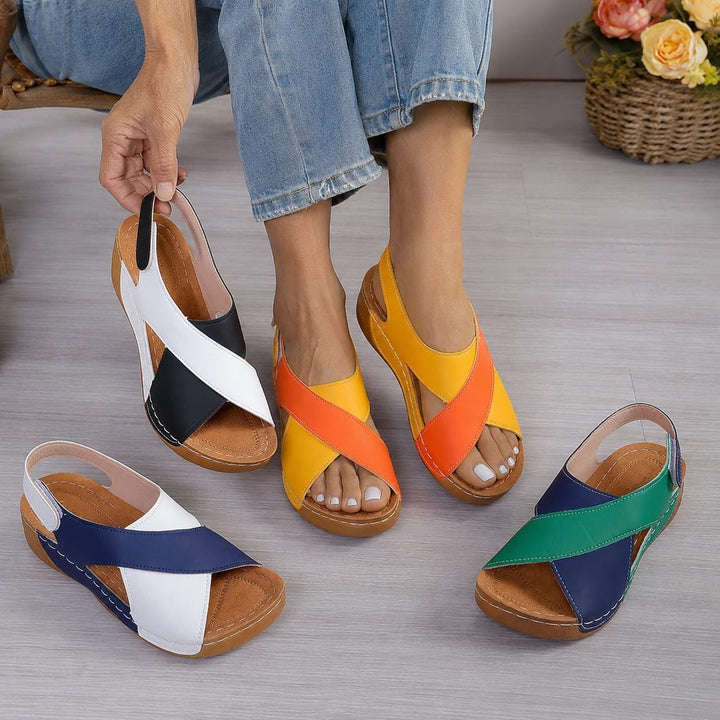 Sanne™ – Ortopediske Polstrede Kile Sandaler