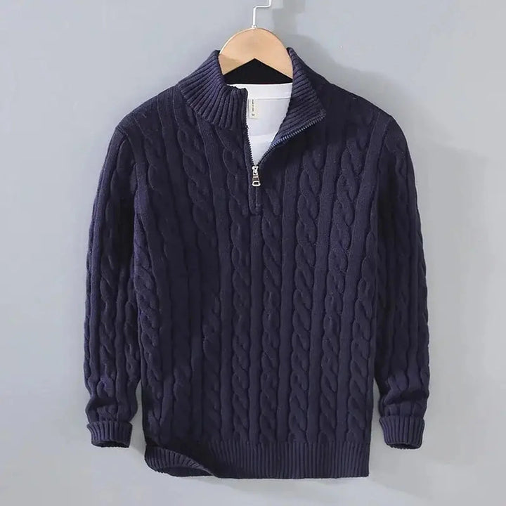 Leon™ – Kabelstrikket Half Zip Genser