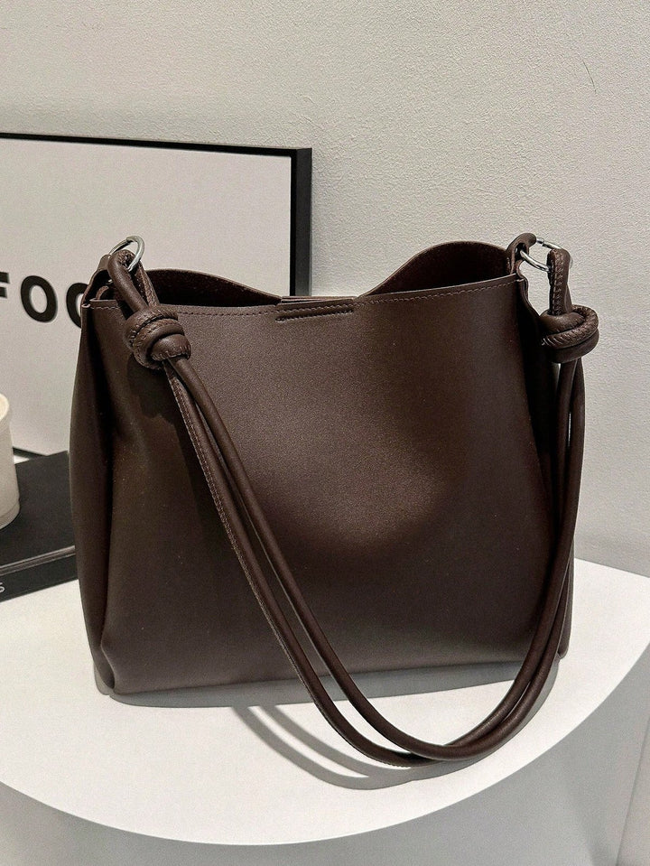 Martine™ – Knutet håndtak Slouchy Bucket Tote Bag
