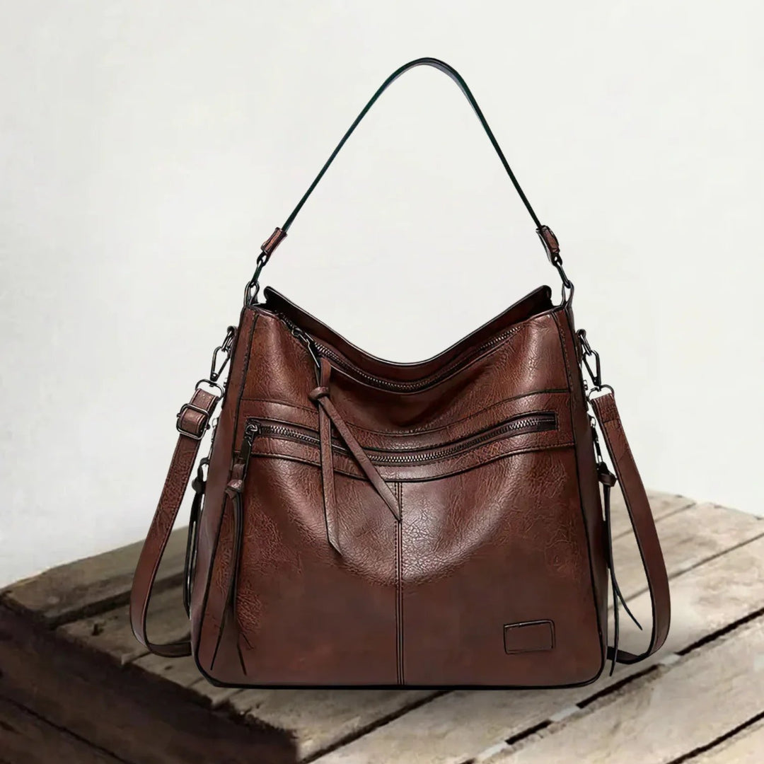 Grethe™ – Multi Glidelås Lomme Crossbody Skulderveske