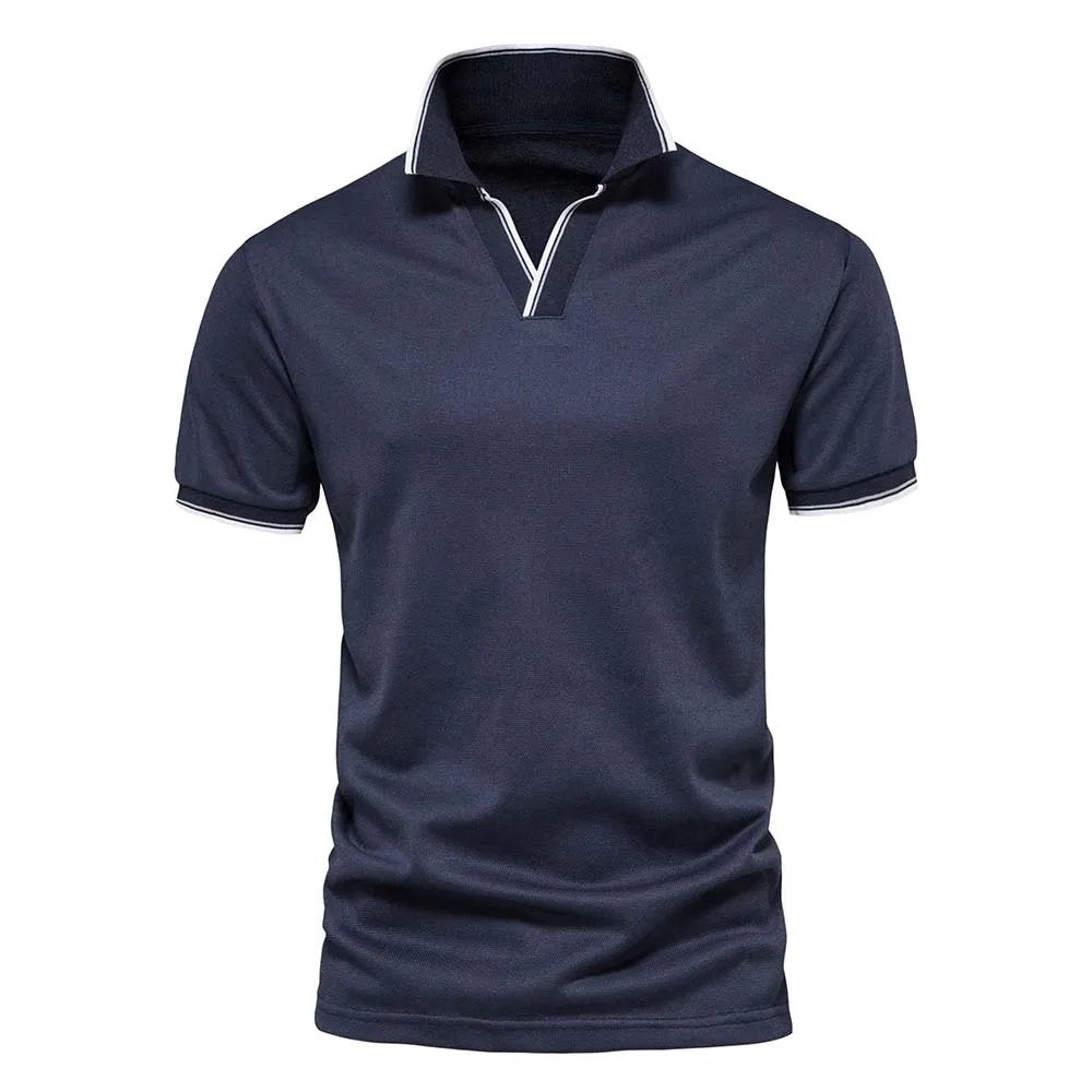 Tobias™ – | V-Hals Kortermet Polo Skjorte