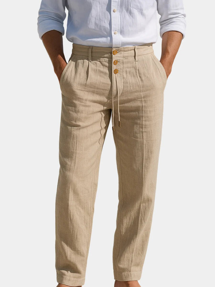 Leo™ – Bukser med knappfront og strammesnor i løs passform