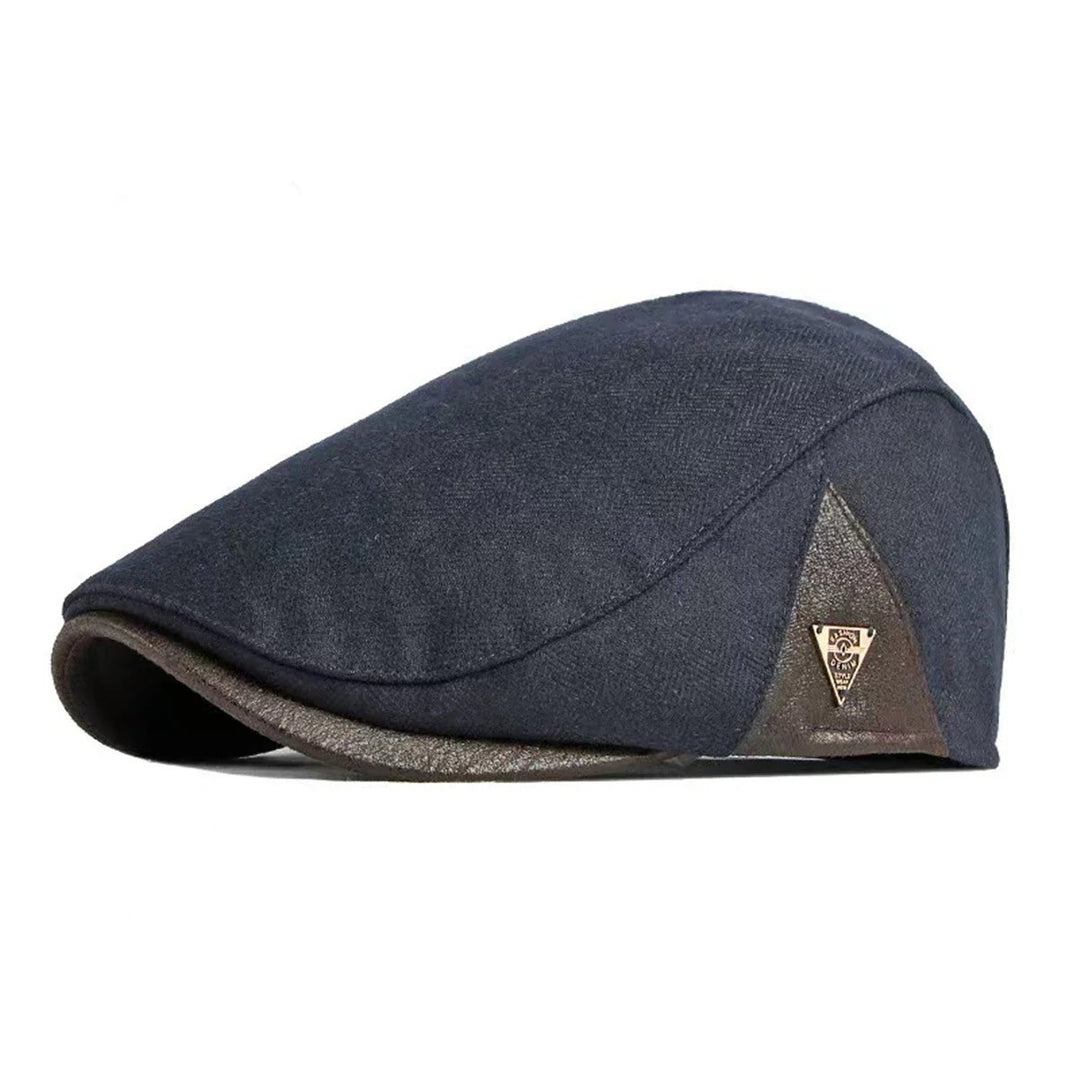 Johan™ – Strukturert Panel Flat Cap med Kontrasterende Detaljer