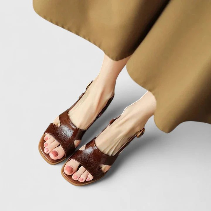 Christina™ – Ortopediske Hælhøye Sandaler med Åpen Tå