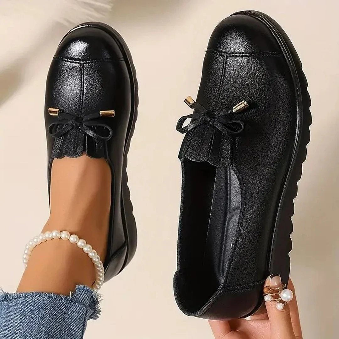 Diana™ – Komfortable Slip-On Loafers med Sløyfedetaljer