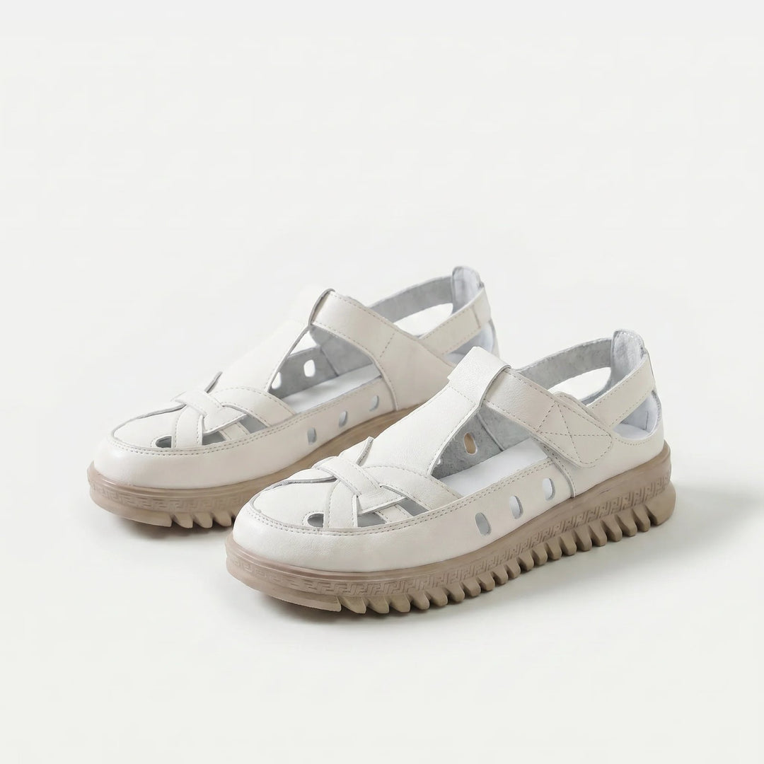 Ingvild™ – | Lukkede tåputesandaletter med platå