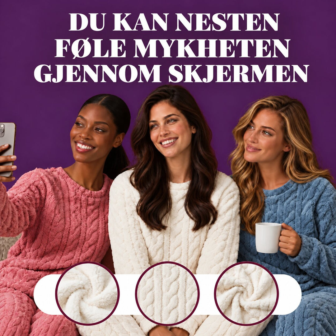 Mirelle™ – Deilig Kabelstrikket Loungewear Sett