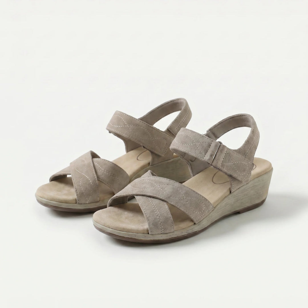 Ingeborg™ – Polstret Hæl Sandaler med Justerbare Remmer