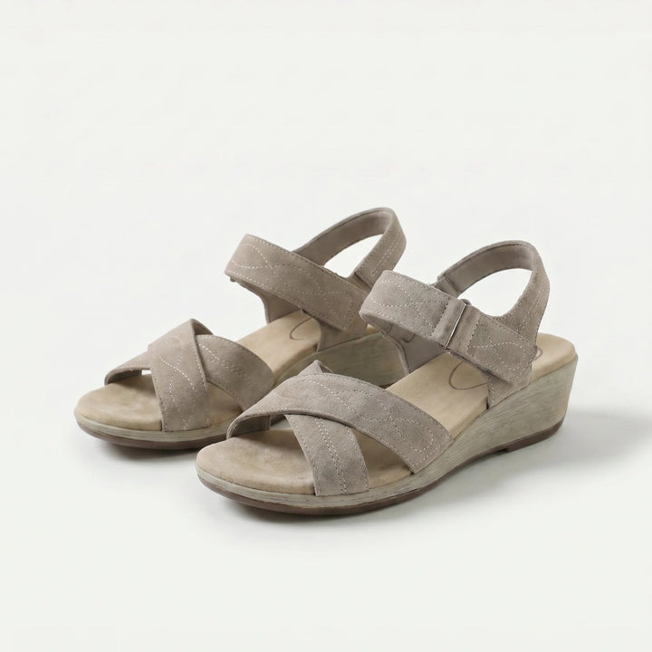 Ingeborg™ – Polstret Hæl Sandaler med Justerbare Remmer