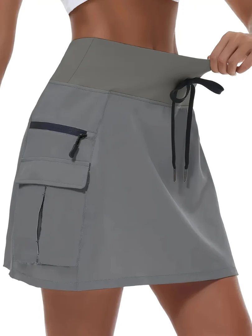 Rosa™ – Høy Midje Aktiv Skort med Lommene Med Glidelås
