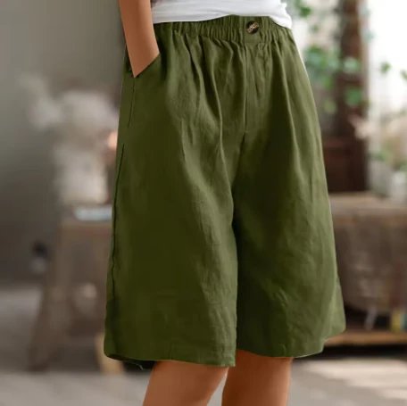 Lara™ – Høyt liv, avslappet passform Bermuda-shorts