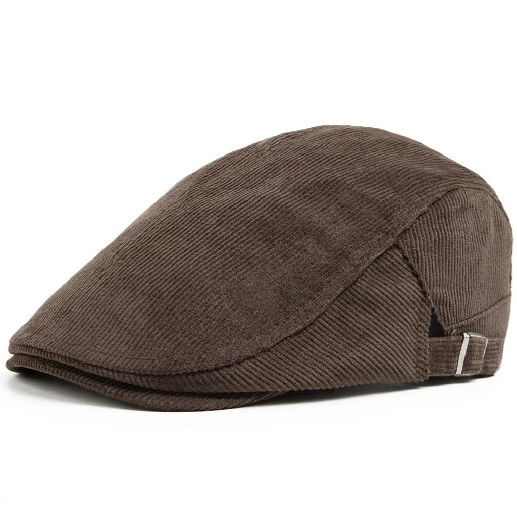 Fredrik™ – Ribbete Justerbar Vintage Flat Cap