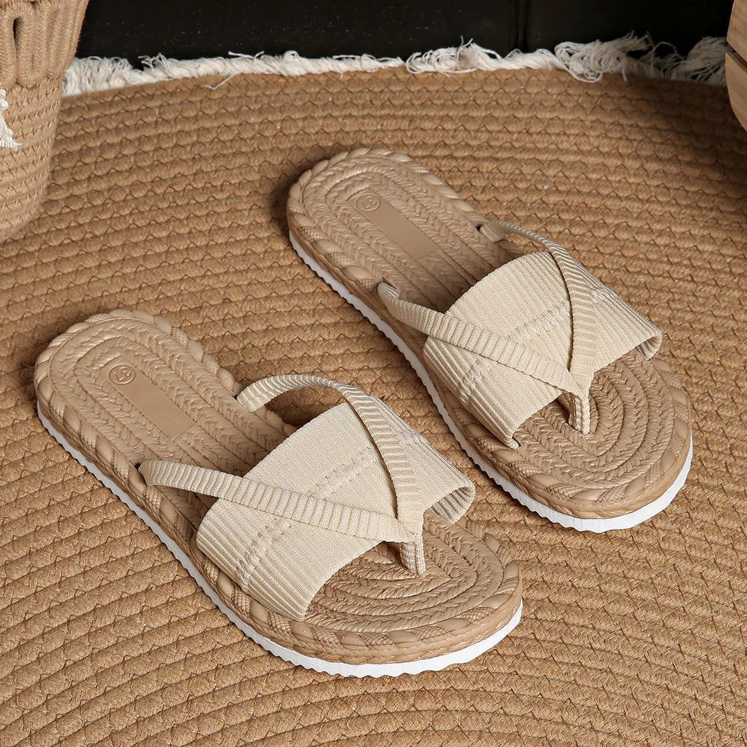 Johanne™ – Antiskli Woven Cross-Strap Sandaler