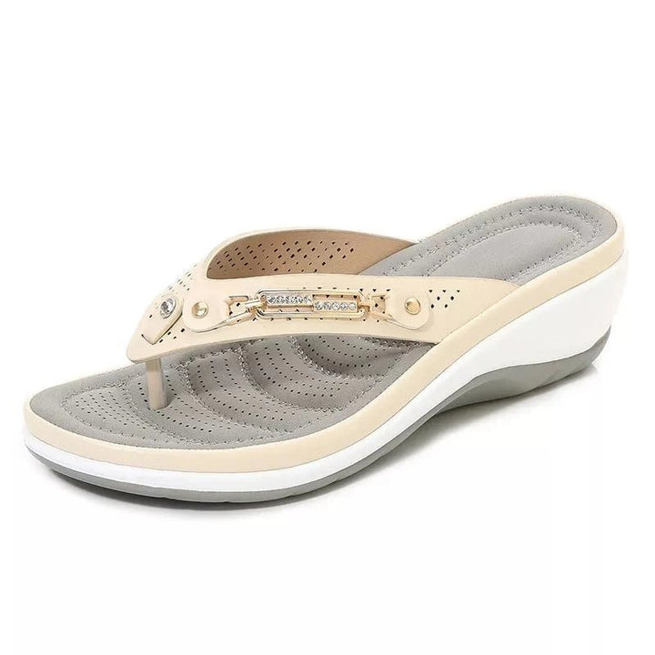 Sanne™ – Polstrede kileflip-flop sandaler