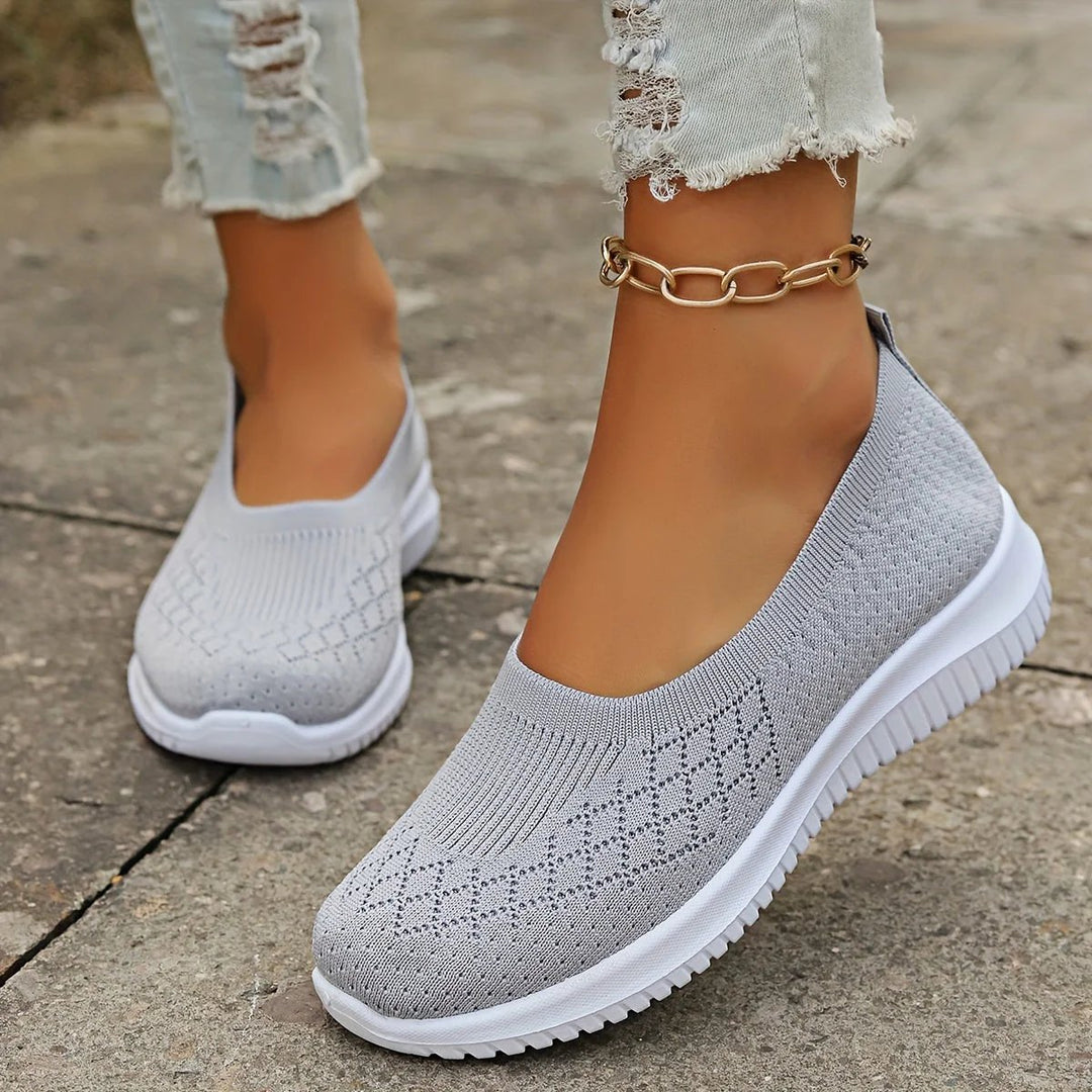 Ebba™ – | Pustende Strikk Slip-On Sneakers