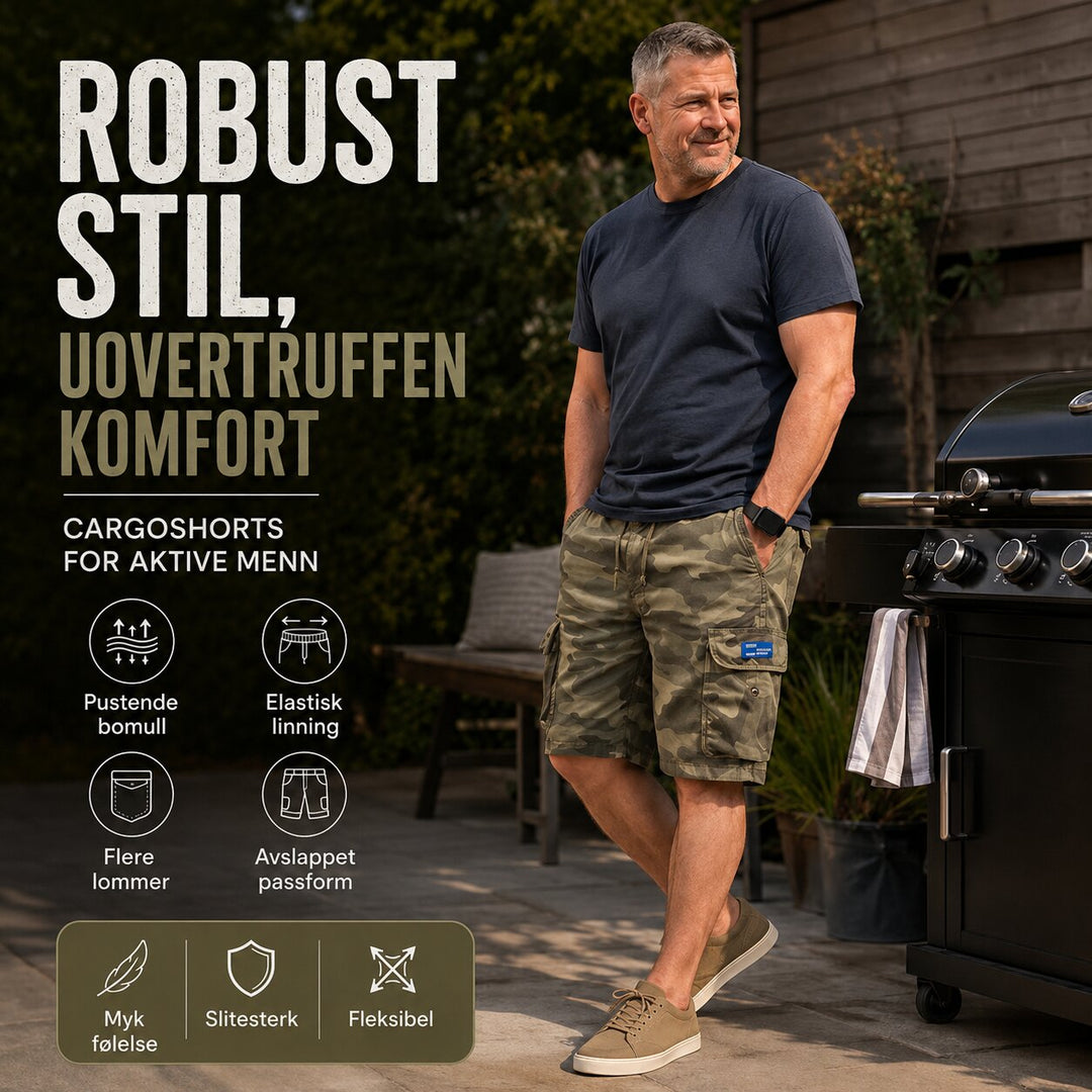 Nils™ – Avslappet Passform Cargo Shorts