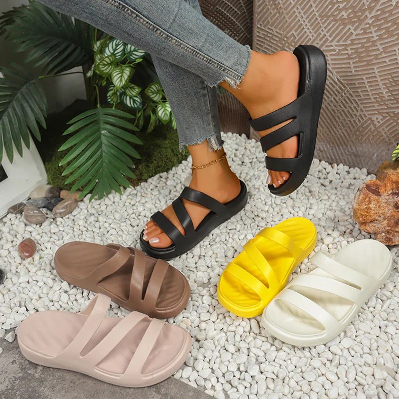 Nina™ – Polstrede Stroppesandaler med Platå