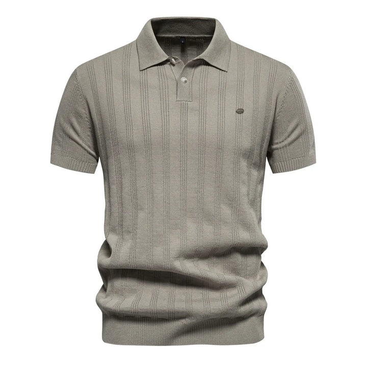 Elijah™ – | Ribbestrikket Polo-skjorte med Krage